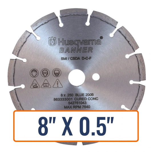Crack chaser diamond blade from Husqvarna's Banner Line® Crack Saw Series, designed for efficient and durable concrete cutting.