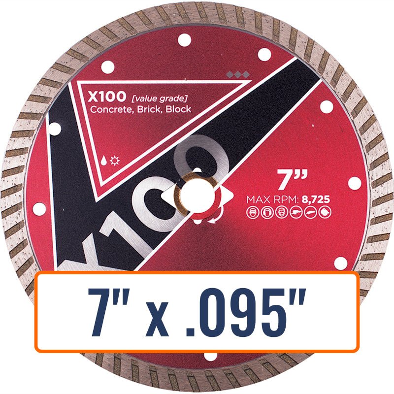 Diamond Vantage 7" x .095" General Purpose Diamond Saw Blade