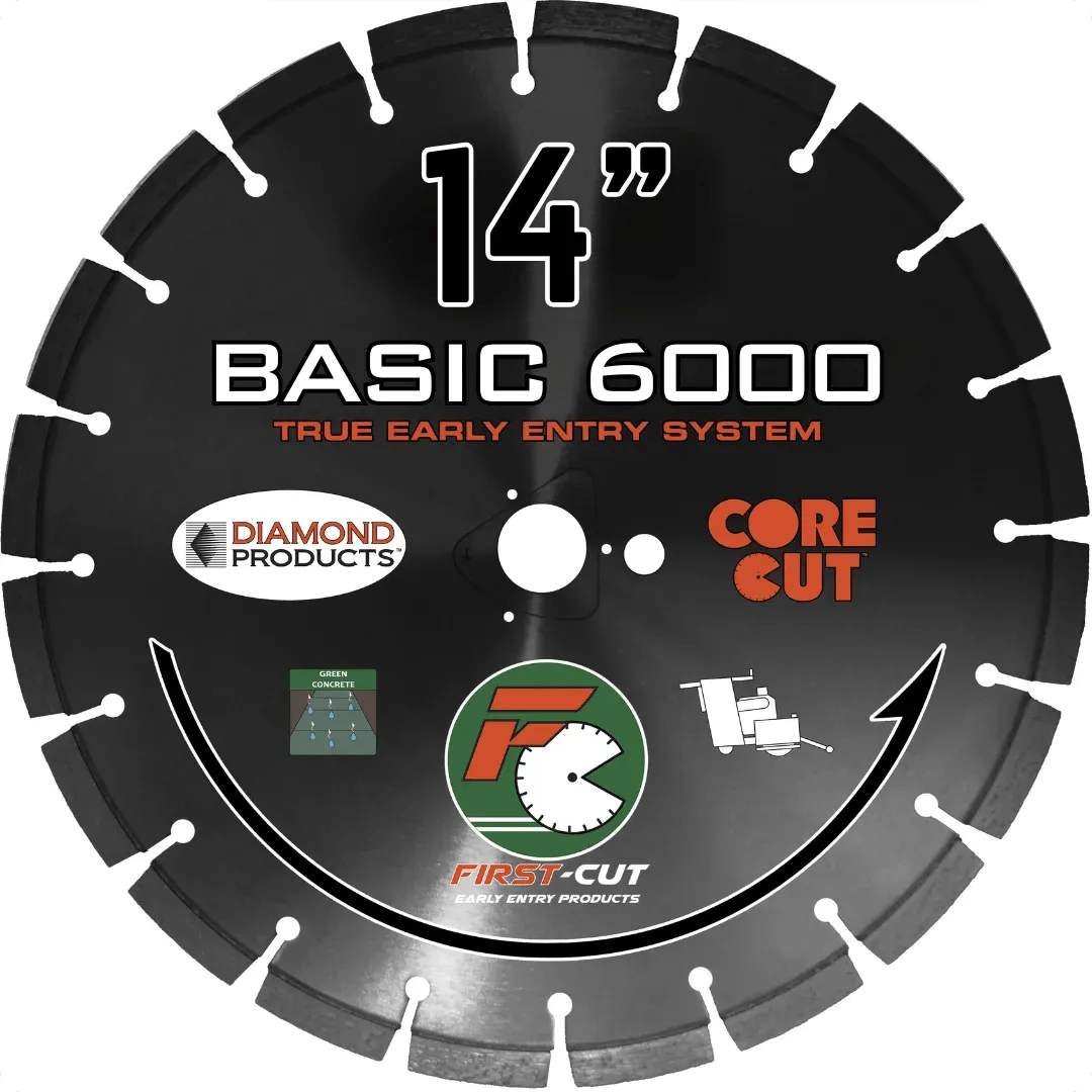 First-Cut, Early Entry Diamond Blade w/ Triangle Knockout - BASIC6000