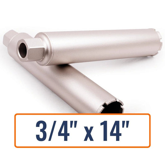 Diamond Vantage X300 3/4" x 14" Wet Turbo Core Drill Bit for Concrete, 5/8"-11 Hub Size