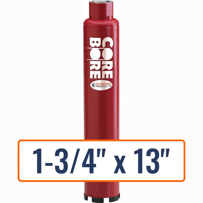 Diamond Products 1-3/4" x 13" Wet Professional Core Drill Bit with Open End Hub