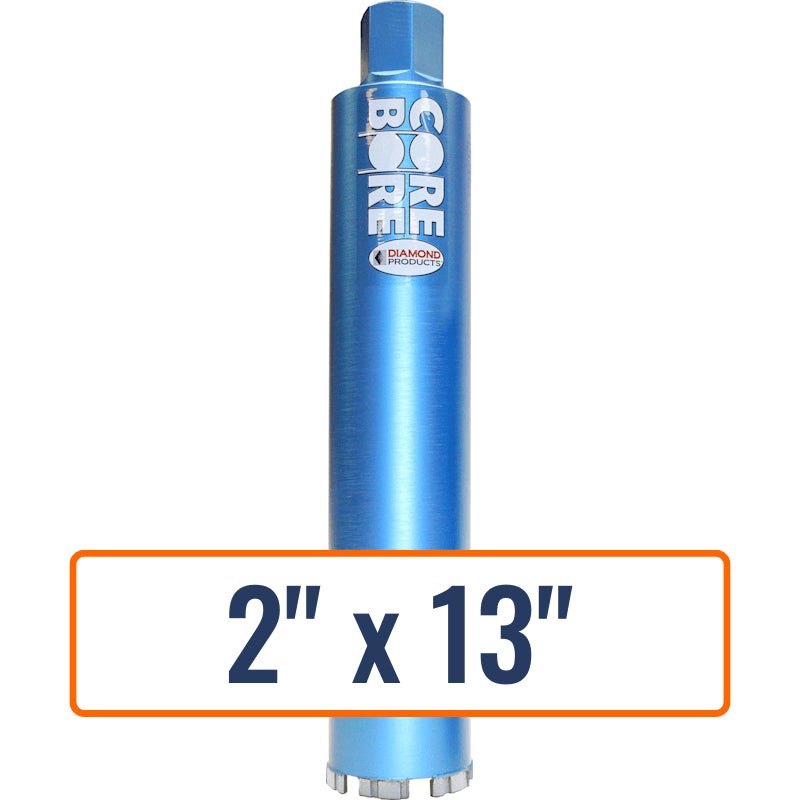 Diamond Products 2" x 13" Star Blue Turbo Wet Core Drill Bit for Granite - BTSTB2000