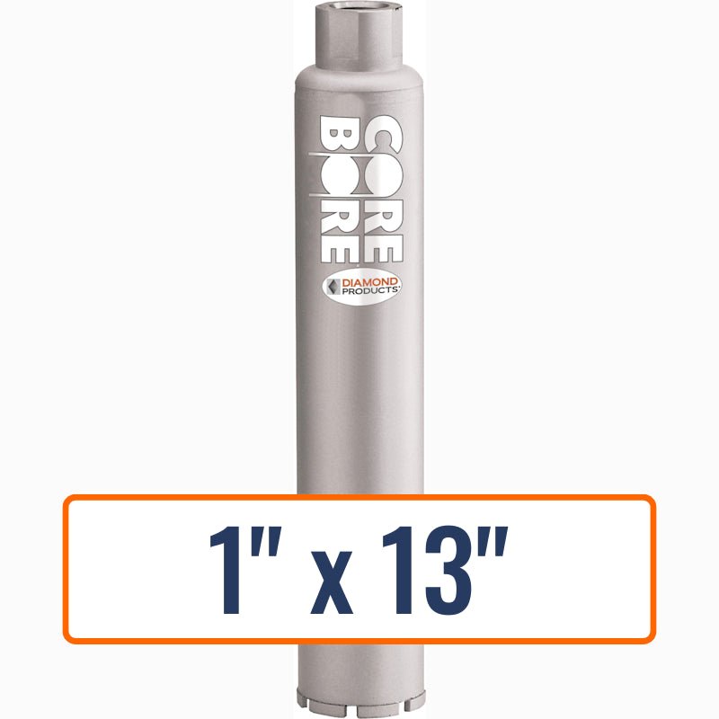Diamond Products 1" x 13" Wet Professional Core Drill Bit for General Concrete, Fast Drilling