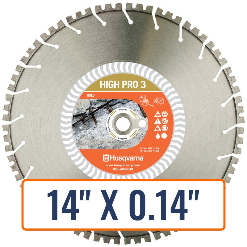 Diamond saw blades for concrete by Husqvarna, displaying its robust design and high-performing cutting edge for efficient operation.