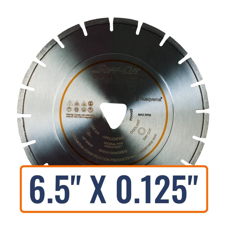 Early entry concrete saw blades - Husqvarna FLX 4000 Series cutting through medium abrasive sand.
