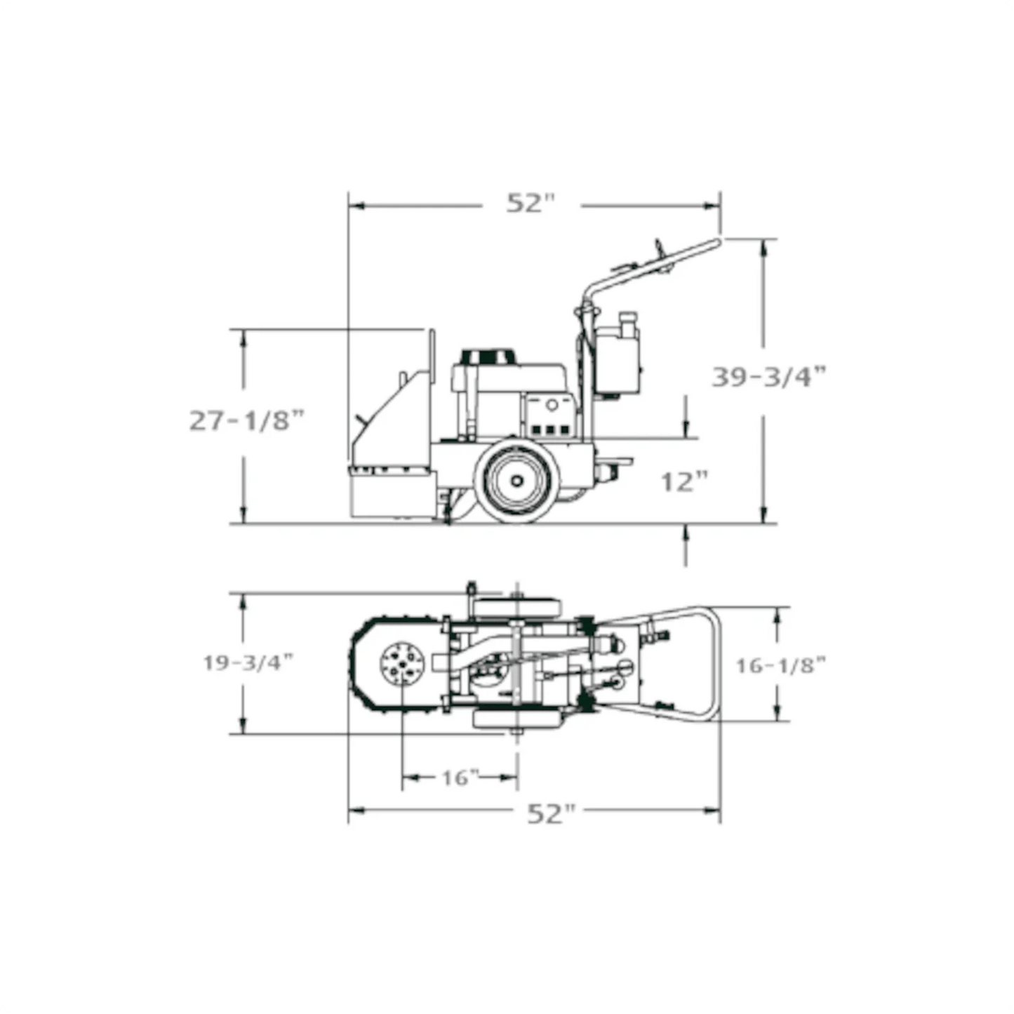 Concrete Surface Grinder - Core Prep CPG175 - Single Head - 10"/12" - 7.5HP