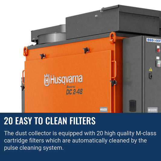 Husqvarna Blastrac DC 2-48 20 easy to clean filters