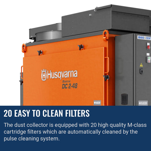Husqvarna Blastrac DC 2-48 20 easy to clean filters