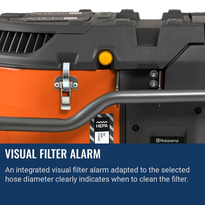 Husqvarna DE 130 H Visual filter alarm