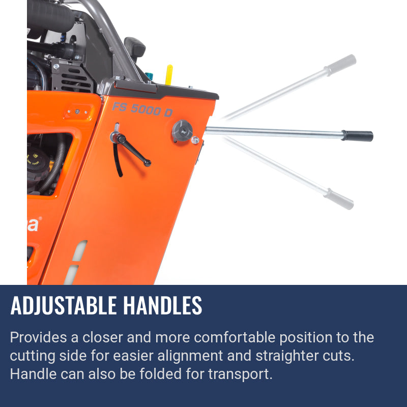 Husqvarna Floor Saw 5000 D Adjustable handles