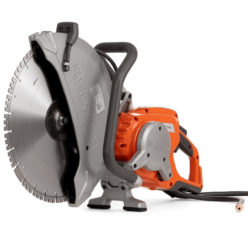 Husqvarna K 7000 hand-held disc cutter with 16" blade - powerful cutting tool.