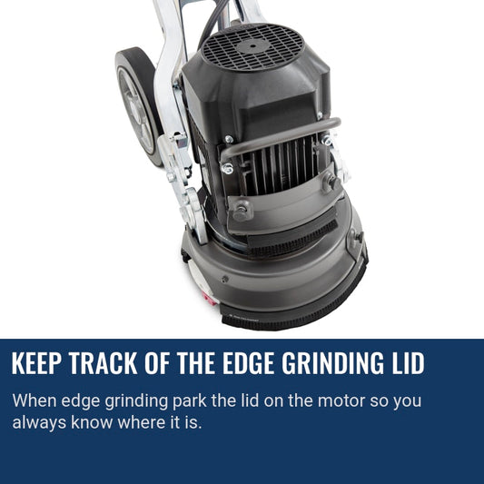 Husqvarna PG 280 III Keep track of the edge grinding lid