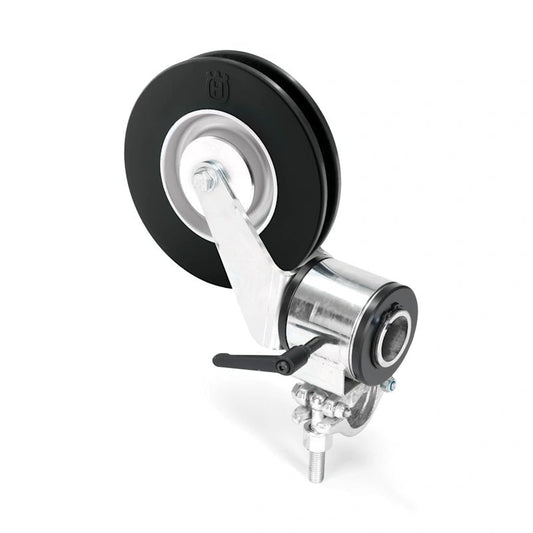 Husqvarna swivel pulley with ball bearing for wire saws, round tubes.