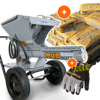 MudMixer Evolution 3225 + 1,200 lbs Quikrete - Continuous Concrete Mixer