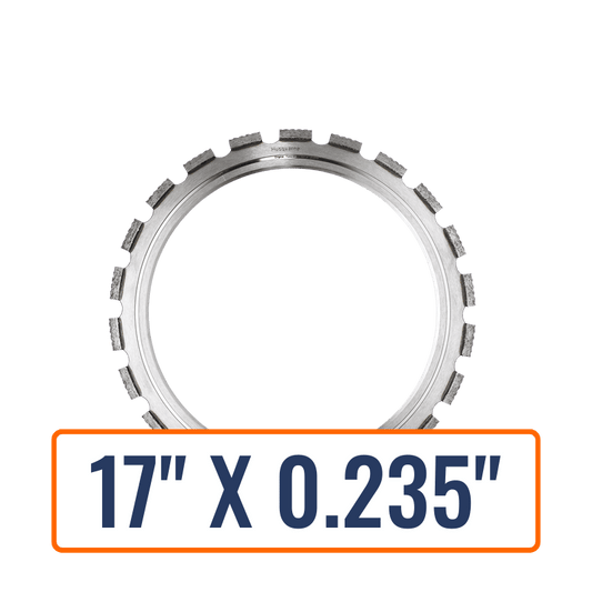 Ring saw blade from Husqvarna ELITE-RING™️ Gold Series, designed for cutting medium-hard cured concrete in wet conditions.