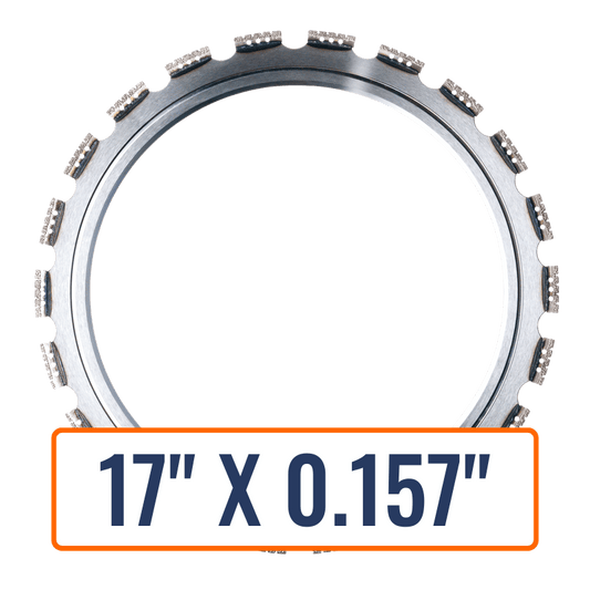 Ring saw blade Husqvarna Vari-Ring FR3, designed for efficient cutting of various materials with a power range of 5.8 hp to 7.4 hp.
