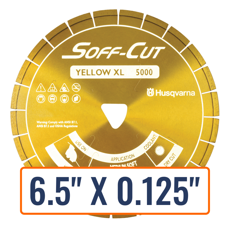 Soff cut blades showcasing Husqvarna ELITE SOFF-CUT XL Diamond Saw Blade, ideal for precision cutting in dry conditions.