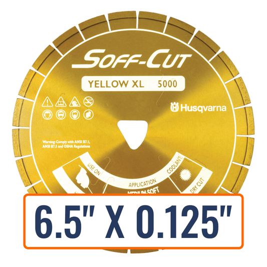 Soff cut blades showcasing Husqvarna ELITE SOFF-CUT XL Diamond Saw Blade, ideal for precision cutting in dry conditions.