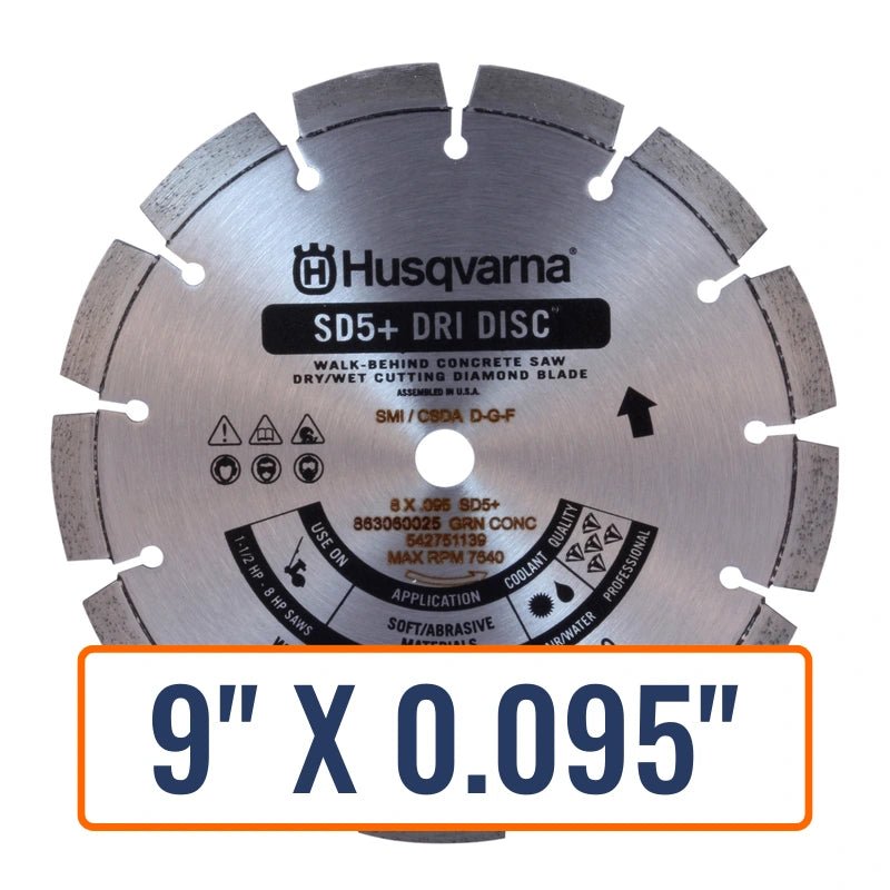 Soff Cut Saw Blades - Husqvarna Sd5+ Dri Disc