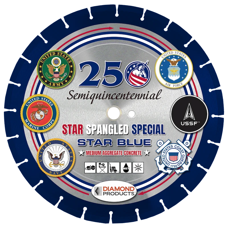 Star Spangled Special (Star Blue H8B) 14" General Purpose Diamond Saw Blade