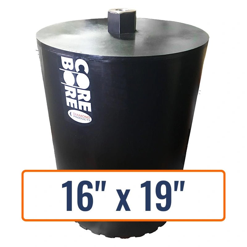 Diamond Products 16" x 19" Large Diameter Core Drill Bit with 1-1/4"-7 Hub Size