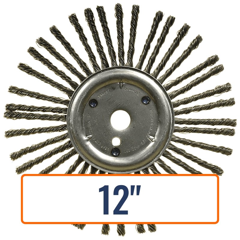 Wire wheel grinder from Husqvarna, a robust and efficient tool ideal for concrete and asphalt joint cleaning.