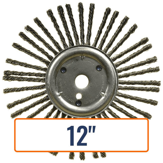 Wire wheel grinder from Husqvarna, a robust and efficient tool ideal for concrete and asphalt joint cleaning.