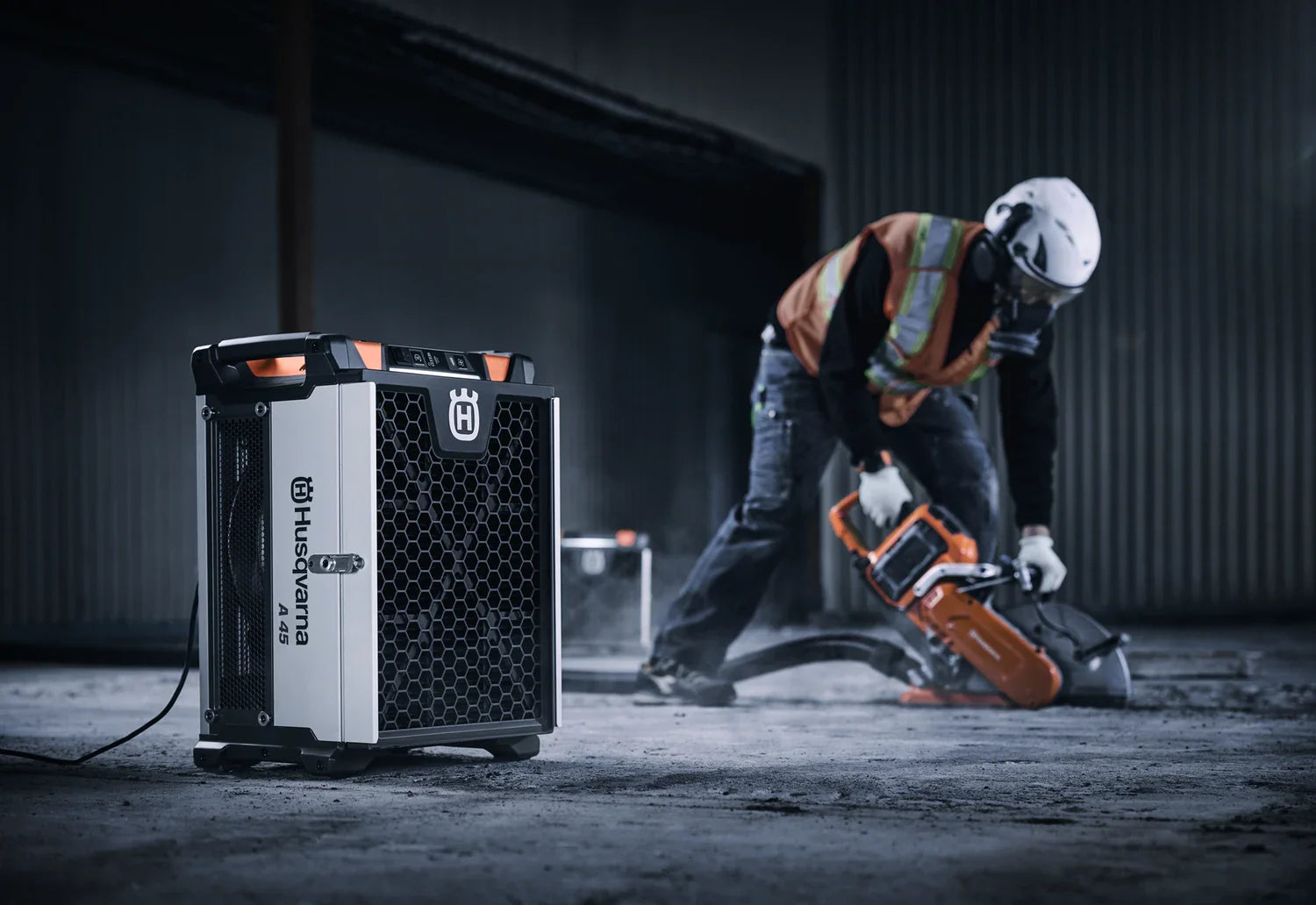 Husqvarna Air Scrubbers for Concrete Contractors | Concrete Tools Direct