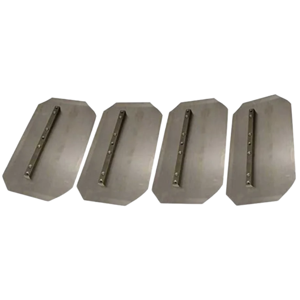 Concrete Screeds and Trowels Tooling | BRAVE | COMBO TROWEL BLADE SET | 36-IN. | PACK OF 4 | 8-IN. X 14-IN.