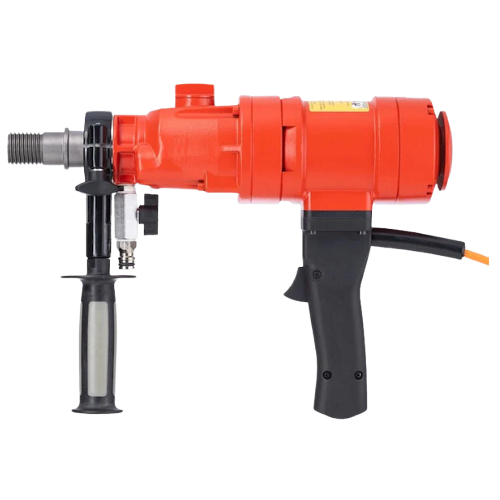 Handheld Core Drill for Concrete Contractors – Weka DK16 diamond core drill 3 inch to 6 inch capacity with 19 amp 110V single-phase motor for handheld concrete drilling