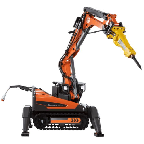 Husqvarna Demolition Robots – Husqvarna DXR 145 remote-controlled demolition robot for concrete breaking and structural demolition