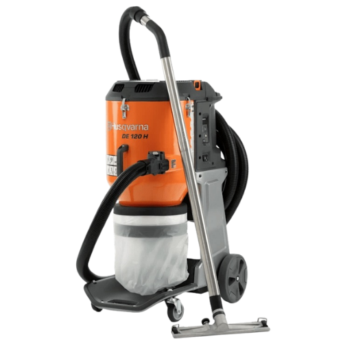 Husqvarna Dust Extractors – Husqvarna DE 120 H dust extractor for concrete grinding dust control and jobsite cleanup