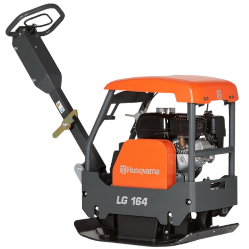 Husqvarna Reversible Plate Compactors – Husqvarna LG 164 reversible plate compactor for soil and asphalt compaction on construction jobsites
