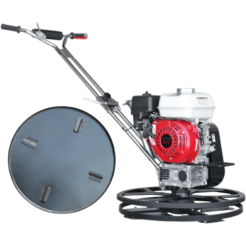Power Trowels & Edgers – 24 inch power trowel edger with 5.5 HP Honda engine and 130 RPM for finishing concrete edges and tight spaces