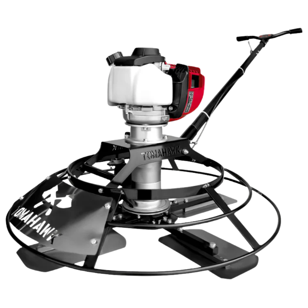 Power Trowels for Concrete Contractors | PORTABLE HONDA CONCRETE POWER TROWEL WITH 18FT BULL FLOAT HANDLE GX35