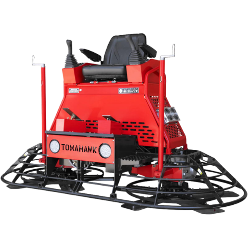 Ride-On Power Trowels – 8 foot ride-on concrete power trowel with 35 HP Vanguard engine for large slab finishing