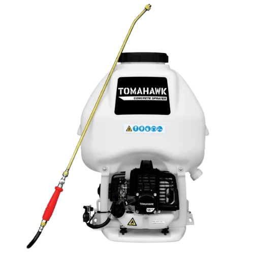Sprayer for Concrete Sealer for Sale – 6.5 gallon backpack concrete sprayer with 0.5 GPM gas engine for applying sealers, curing compounds, and stains