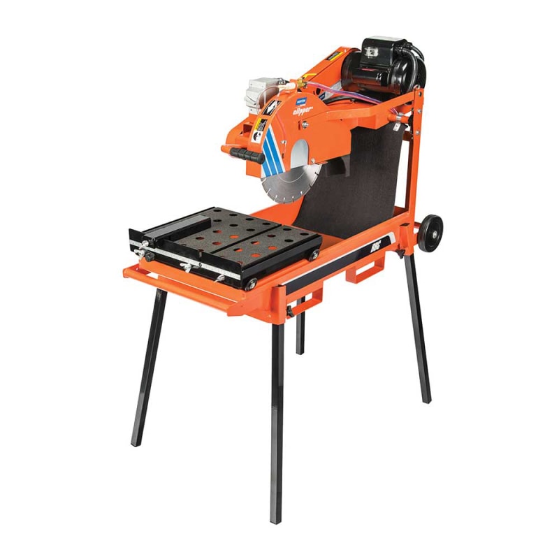 Norton Clipper Compact Masonary Saw 14 In Rear Wheel Dolly With Removeable Legs 2Hp