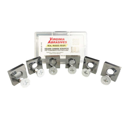 Virginia Abrasives Square Carbide Scraper Replacements Box Of 6