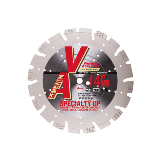 Virginia Abrasives Blade 18 In Prm Specialty General Purpose 18 In X 125 In X 1 In 20Mm