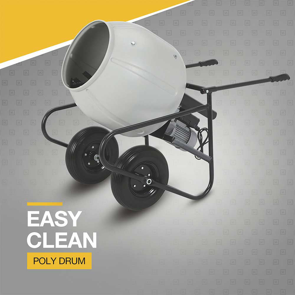 Klutch Cement Mixer | Electric | Portable 3.5 Cu Ft
