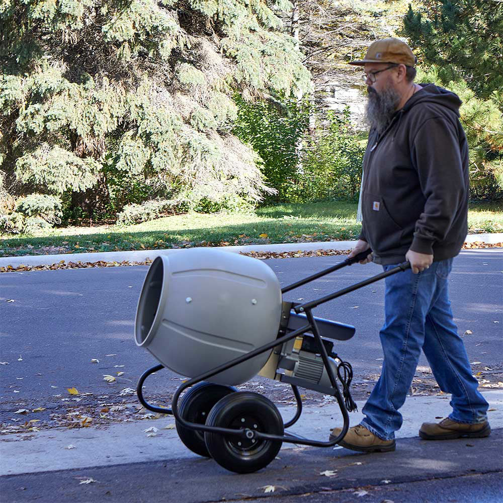 Klutch Cement Mixer | Electric | Portable 3.5 Cu Ft