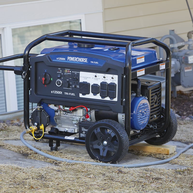 Powerhorse Generator 12500 Surge Watt Tri Fuel Electric Start
