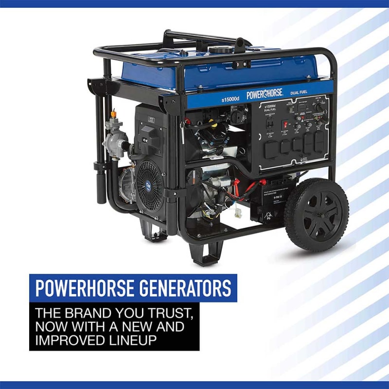 Powerhorse Generator 15000 Surge Watt Dual Fuel Electric Start