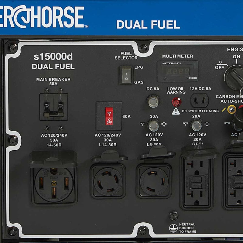 Powerhorse Generator 15000 Surge Watt Dual Fuel Electric Start