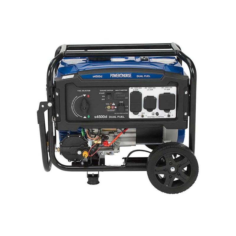 Powerhorse Generator 4500 Surge Watt Dual Fuel Recoil Start