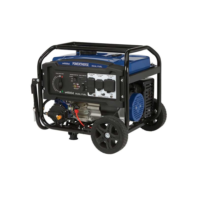 Powerhorse Generator 4500 Surge Watt Dual Fuel Recoil Start
