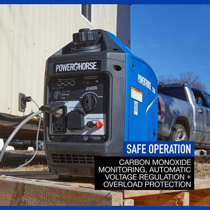 Powerhorse Inverter Generator 2500 Surge Watt Recoil Start