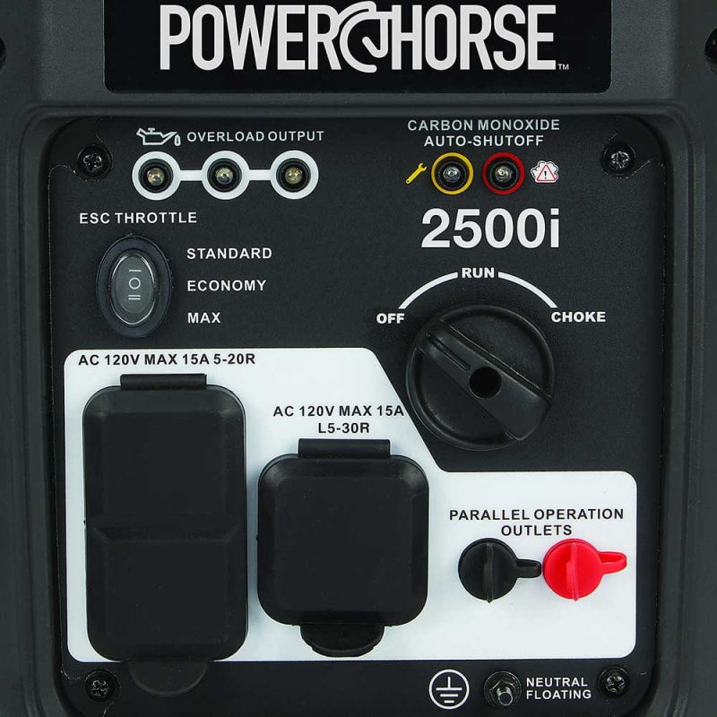 Powerhorse Inverter Generator 2500 Surge Watt Recoil Start