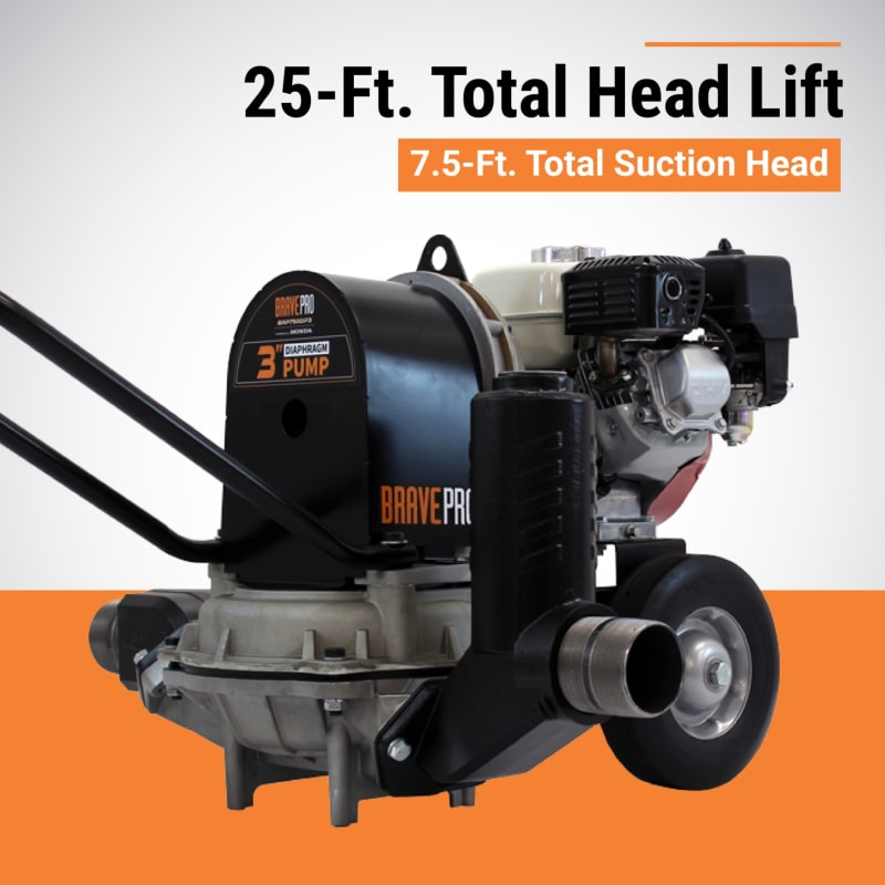 Brave Diaphragm Pump 3 In Honda Gx120